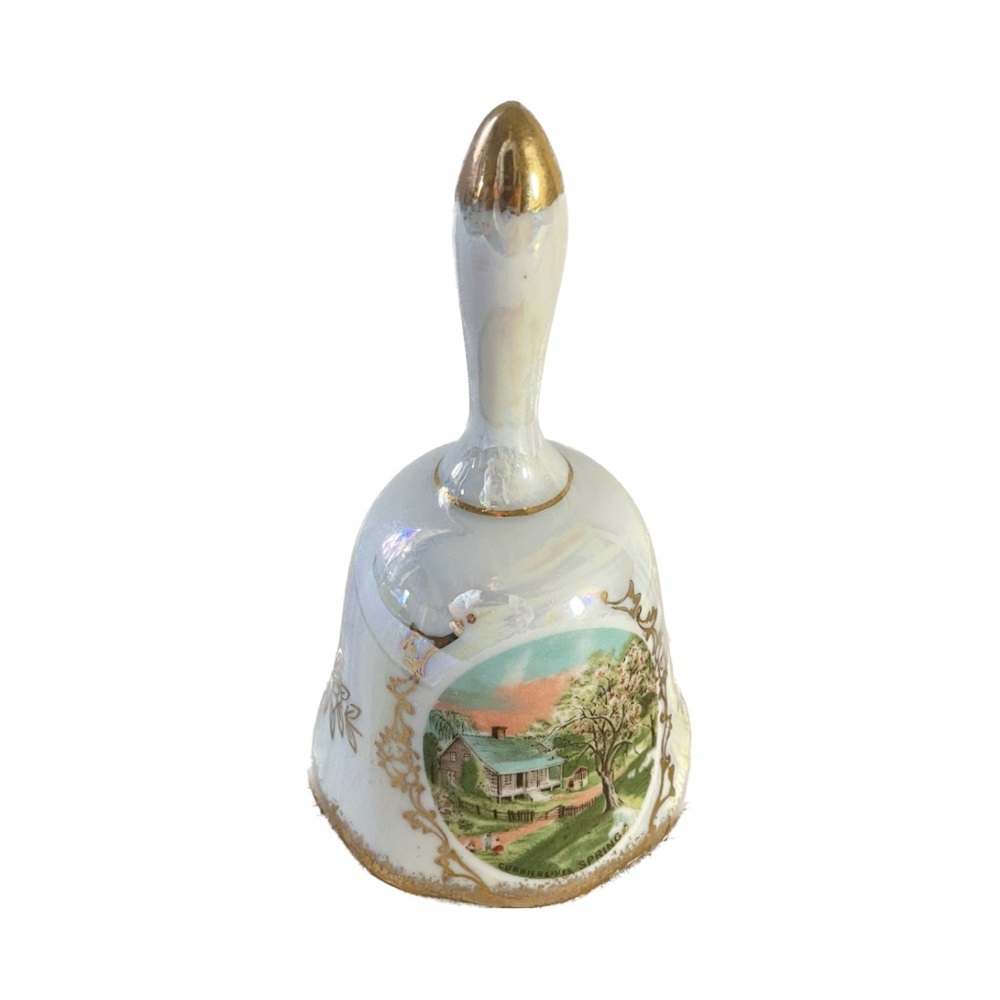 Vtg CURRIER & IVES Spring Porcelain Bell Ltd Edition American Treasury Series